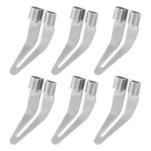 6 PCS Plastic Welding Tips and Scraper Set, 2-in-1 Smoothing Tip Heads for Plastic Welder Gun, Car Bumper Repair Kit, Dual Copper Tubes Hot Stapler Accessories