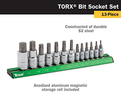 Titan 16122 Star Bit Socket Set - 13 Piece - style: Torx
