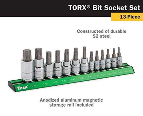Titan 16122 Star Bit Socket Set - 13 Piece - style: Torx