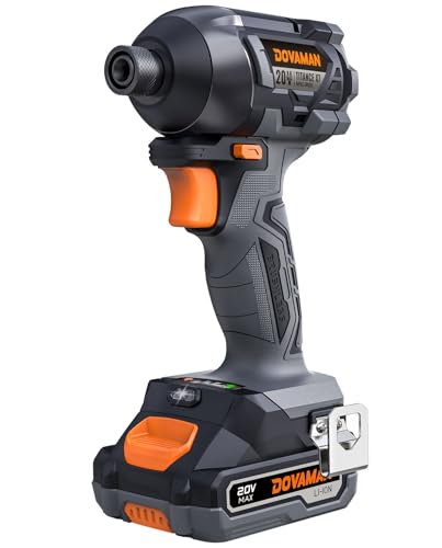 20V Brushless Impact Driver, 1/4'' Hex Compact Cordless Driver Kit with 1,770 In-lbs Torque, Battery & Charger Included – Lightweight Electric Screwdriver for Wood, Metal & Auto Repair-TITANCE X7