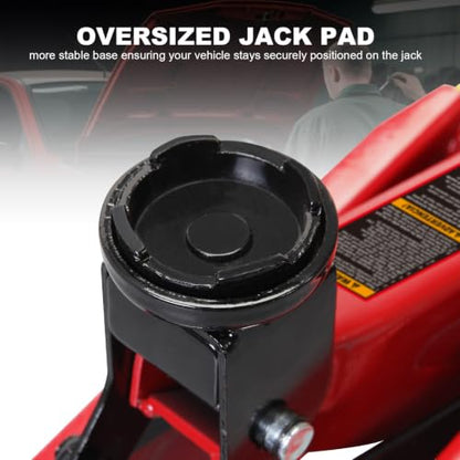 BIG RED 1.5 Ton Hydraulic Floor Jack, Trolley Service/Floor Jack with Case | Lifting Range 5.6"-13", Fit Sedans Automotive for Maintenance and Service - size: 1.5 ton with case