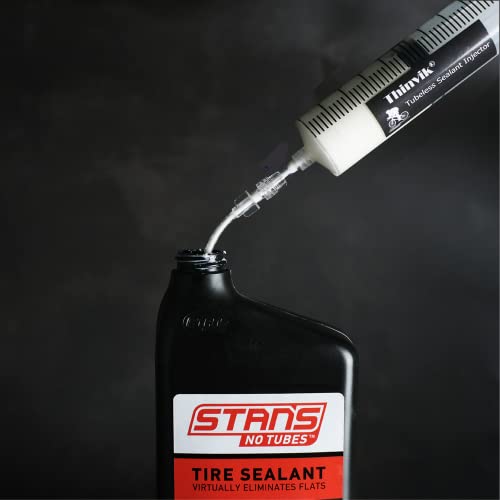 Thinvik Bike Tubeless Sealant Injector 3.5 oz/100ML | Syringe for Stans, No Tubes Sealant and Other sealants, Presta Schrader Valve Core Removal Tool