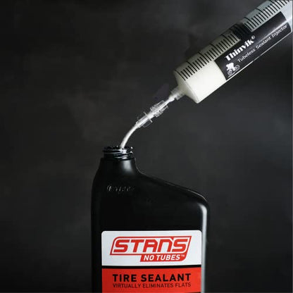 Thinvik Bike Tubeless Sealant Injector 3.5 oz/100ML | Syringe for Stans, No Tubes Sealant and Other sealants, Presta Schrader Valve Core Removal Tool