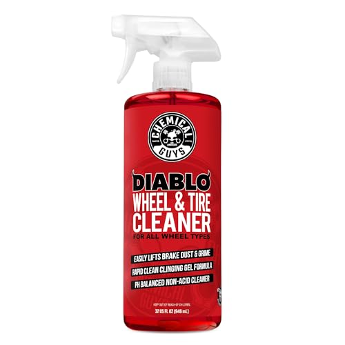 Chemical Guys, Sprayable Diablo Wheel Cleaner for All Rim Finishes, 32 oz | pH-balanced spray lifts brake dust and road grime from wheels, rims and tires, safe on all wheel finishes - style: Sprayable 32 oz