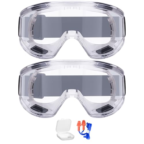 AirGearPro Vision-1000 Anti-Fog Safety Goggles | Anti-Scratch Clear Safety Glasses, Protective eyewear Ideal for DIY works