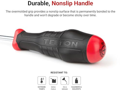 TEKTON Long High-Torque Screwdriver Set, 6-Piece (#1 - #3, 3/16-5/16 in.) | DRV43017 | Made in USA
