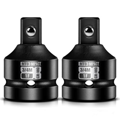 2 Pieces 1" Female to 3/4" Male Impact Socket Adapter,1" Drive Impact Socket Reducer Set, Chrome Molybdenum Alloy Steel - size: 1" Female to 3/4" Male