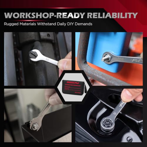 Premium Midget Wrench Set - 22-Piece Mini Combination Wrench Set Metric & SAE Ignition Wrench Sets 4-10mm & 5/32'' to 7/16'' Lightweight Small Carry Pouch