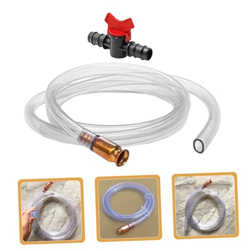 1Set Water Siphon Hose Kit Liquid Transfer Pump with Pipe Clamps Switch for Efficient Oil Water Extraction Automotive Maintenance