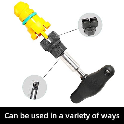DPTOOL 11-Piece Oil Drain Plug Removal Kit Compatible with GM VW Ford Mercedes Audi BMW Chrysler Lincoln Volvo Mazda with Ratchet Wrench Replace 090-999 DPR350 - size: 11PC