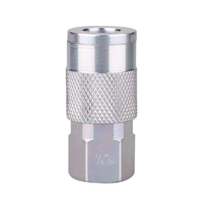 Air Compressor Accessories Fittings, 1/4''NPT Quick Connect Air Coupler and Plug Kit, I/M Type, 14 Pieces Air Tools Fittings Set