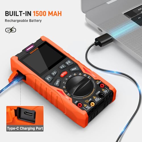 Handheld Oscilloscope Multimeter GOCHIFIX Waveform Generator 12MHz Bandwidth 50MSa/s Sampling Rate USB Lab Oscilloscopes Portable 3 in 1 Automotive Digital Oscilloscope with Signal Generator Kit - style: 12 Mhz
