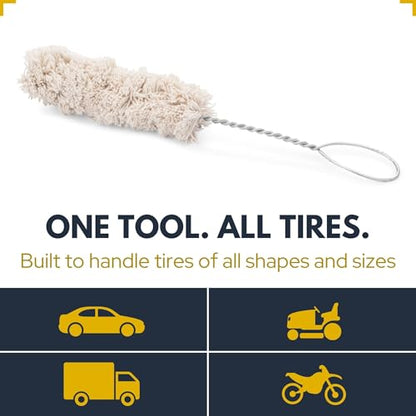 Tire Lube Brush, 3-Pack Tire Mounting Swabs with Tread Depth Gauge | Shop-grade build, fits lube buckets, tread depth gauge included