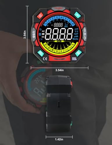 Portable Digital Multimeter Tester 6000 Counts VA Display Auto-Ranging Multifunction Voltage Current Meter Measures AC/DC Volt/Current, Resistance, Capacitance, Temperature,Live Wire Detector