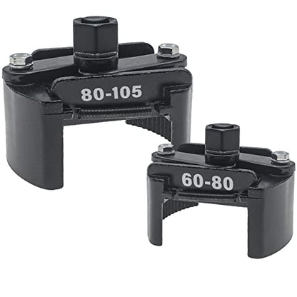 2Pcs Adjustable Oil Filter Wrench Removal Tool | Universal Oil Filter Cap socket Wrench, 60-80mm & 80-105mm Oil Filter Wrench