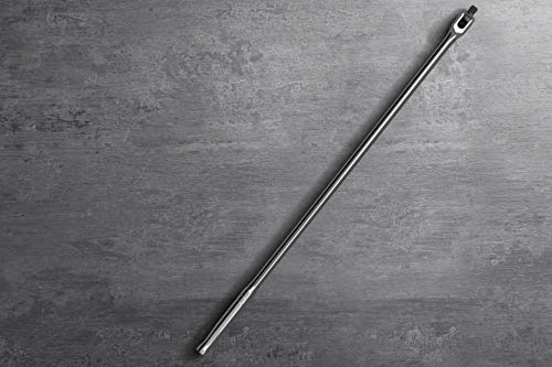 Olsa Tools Breaker Bar - 1/2-Inch Drive - 25" Length with 180° Flex Head - Spring-Loaded Ball - Heavy-Duty Cr-V Steel - Ideal for Automotive, Nuts, and Bolts - Part: 1276