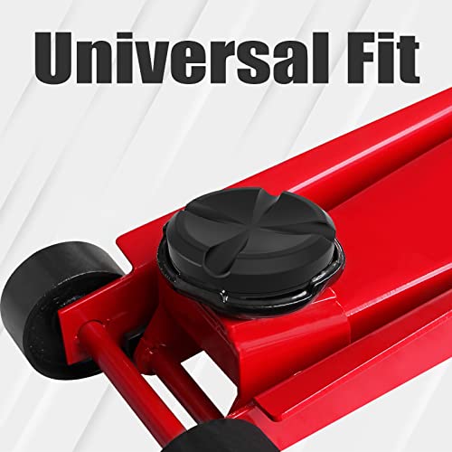 Big RED AT83502T-3AB Torin 10 cm Large Jack Pad Universal Fit Cross Slotted Frame Rail Protector, Black, Pack of 1