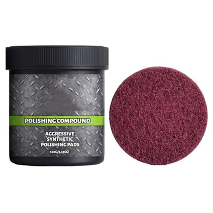 Ultracut Polishing Compound,Surface Restoration Polish with Pad,Multi-Surface Scratch Remover,for Leather Wood Marble Countertop Refrigerators & Cookware (1PCS) - color: 1PCS