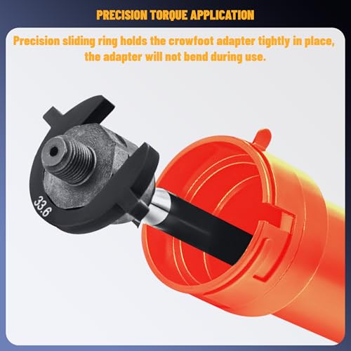 Inner Tie Rod Removal Tool Set Automotive Inner Tie Rod Tool Kit with 12 Crowfoot Adapters, 1/2 Inch Drive Tube for the ball head inside the steering wheel, steering wheel lever wrench set