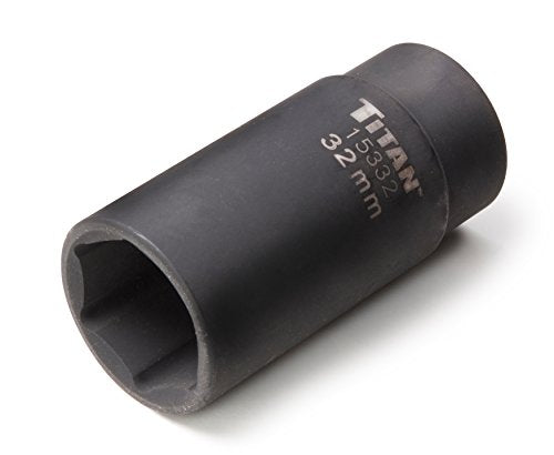Titan 15332 32mm 1/2" Drive 6 Point Axle Nut Socket - size: 32mm
