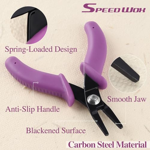 SPEEDWOX Mini Flat Nose Pliers for Jewelry Making 4" Chain Nose Pliers with Smooth Jaw Duckbill Plier Flat Jaw Small Precision Plier Beading Wire Work Craft Hobby DIY Supplies - size: 4" Flat Nose