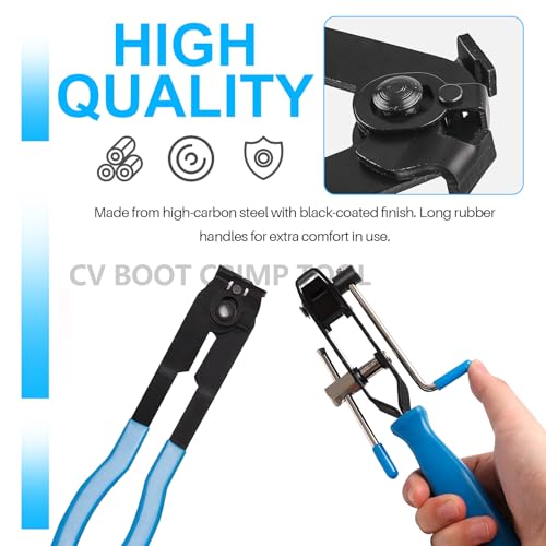 CV Joint Axle Boot Clamp Pliers, Automotive CV Boot Clamps Tool Set, Hose Clamp Pliers and Ear Clamp Pliers for CV Axle Clamp Tool, Suitable for Vehicles ATV UTV boot Clamps (Blue) - color: Blue