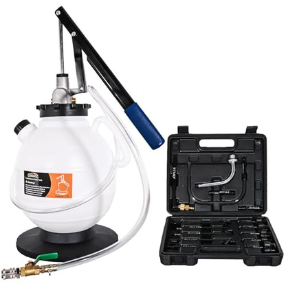 GOOACC Transmission Fluid Pump Kit 7.5L Automotive Manual Oil Pump Extractor ATF Refill Dispenser Transfer Pump with 15 ATF Filler Adapters 2Gal Oil Filling Filler System Fluid Extractor Pump Tool Kit - size: 7.5L