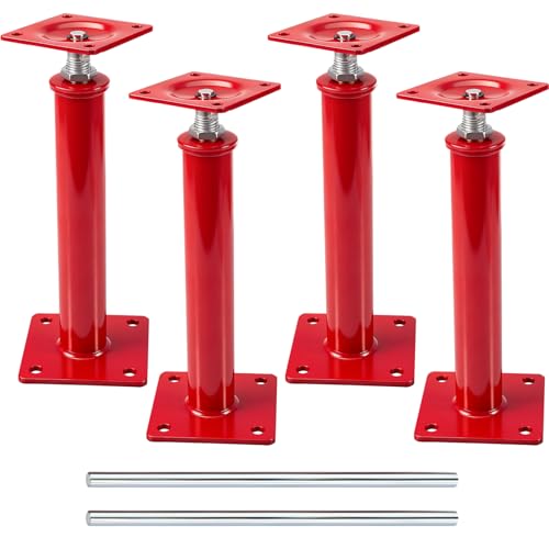 4 Pack House Jacks for Leveling Crawlspace, 16" - 21" Height Range, 11023 lbs Max Load Capacity, House Floor Jacks Post Pole for Leveling - size: 16" - 21" (4 Pack)
