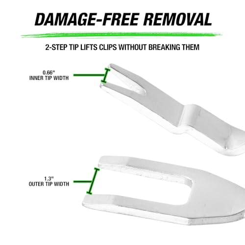 OEMTOOLS Panel and Trim Clip Pliers, Automotive Fastener Removal Tool | Chrome-Plated Alloy Steel Construction, Molded Rubber Comfort Grip, 2-Step Tip Minimizes Risk of Clip Damage - style: 1 piece panel clip pliers