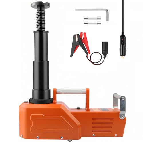 Electric Car Jack 15 Ton, 12V Heavy-Duty Hydraulic Jack with LED Light, Electric Floor Jack for Truck SUV RV Van, Lifting Range 7.9–20.5 Inches - color: 15T Orange Mentallic - Jack only
