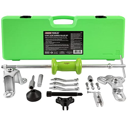 OEMTOOLS 37191 9 Way Slide Hammer Puller, Axle Puller Slide Hammer, Slide Hammer Hub Puller, Use with 5/8 Inch x 18 Thread Slide Hammer Attachments