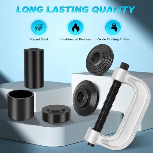 Nilight Ball Joint Press kit with 4x4 Adapters, Ball Joint Remove and Install Tools, 10 PCS Ball Joint Service Kit for Most 2WD and 4WD Cars and Light Trucks - style: Ball Joint Press kit