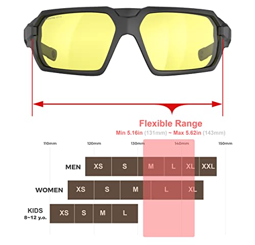 HTS HUNTERSKY Protective Powersports Motorcycle Anti Fog Riding Goggles Eyewear Padded Sunglasses Windproof UTV Spoggles - color: Black Yellow