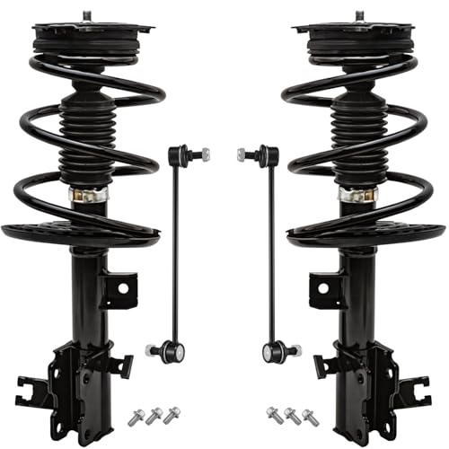 Detroit Axle - Front Struts Sway Bars for 2013-2018 Nissan Altima, 2 Struts with Coil Spring Assembly 2 Sway Bar End Links 2014 2015 2016 2017 Replacement Suspension Kit - size: 4QS54335/Sway Kit