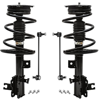 Detroit Axle - Front Struts Sway Bars for 2013-2018 Nissan Altima, 2 Struts with Coil Spring Assembly 2 Sway Bar End Links 2014 2015 2016 2017 Replacement Suspension Kit - size: 4QS54335/Sway Kit
