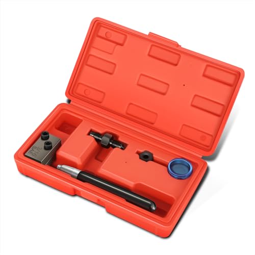 DNA MOTORING 3/16 in SAE Brake Line Double Flaring Tool, Handheld 45 Degree Universal Brake Pipe Double Flaring Tool Kit, w/Removable Handle, Red, TOOLS-00536 - style: 3/16 in HandHeld 45 Degree