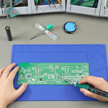 YIHUA 928D-IV Soldering Iron Kit with Type-C Port, Fast-Heating with C235 Cartridge, 194~842°F Temperature Adjustable, PD/QC/Adaptive Protocols, LCD Display, and Multi-Functional Cover - style: 5-IN-1