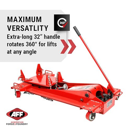 AFF Transmission Jack - Low Profile Manual Hydraulic Transmission Floor Jack (Available in Multiple Capacities) - size: 4400 lbs Capacity