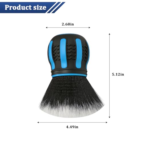 Car Detailing Brush, Ultra Soft Vehicle Handle Synthetic Brush with Storage Rack, Automotive Interior Dusting Cleaning Tool for Air Conditioner Vents Dashboard, Universal Fit (Blue) - color: Blue