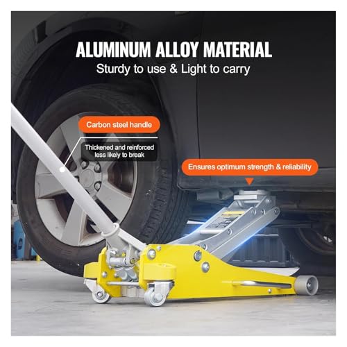 3T/2T Floor Jack Aluminum Hydraulic Racing Car with Dual Piston Lift Pump for Auto Repaire(2T Aluminum Iron) - color: 2T Aluminum Iron