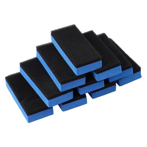 10Pcs Tire Applicator Dressing Shine Sponge, Car Ceramic Coating Applicator Sponge Pads for Car Waxing and Polishing, Wax and Polish Foam Pads