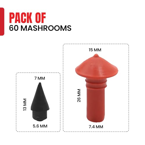 Tire Repair Insert Plugs - Mushroom Plugs with Built-in Sealant, Quick and Easy Tire Fix Solution | Pack of 60 - style: Pack of 60