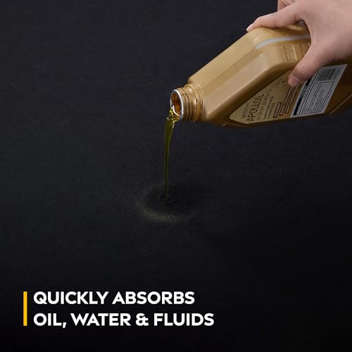 Spill Ready 3' x 5' Adhesive Absorbent Floor Mat (1 Pack Pre-Cut Mat), Heavyweight, Precut Oil, Grease & Water Floor Mat | Black Garage Mats - size: 3' x 5'