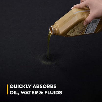Spill Ready 4' x 50' Adhesive Absorbent Floor Mat Roll, Heavyweight Oil, Grease & Water Floor Mat | Black Garage Mat - size: 4' x 50'