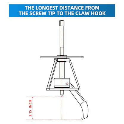 BESTOOL 3 Jaw Gear Puller, 2 Ton, for Gears, Pulleys and Flywheels | 2 Ton Pulling Capacity; 3-Jaw Design; For Removing Gears, Pulleys and Flywheels in Automotive and Mechanical Repair - size: 3Jaw 2 Ton