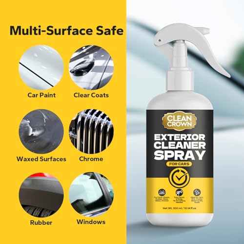 Exterior Cleaner Spray for Cars (10.14 Fl Oz), All Purpose Degreaser & Spot Remover for Sap, Road Grime, Tar, and Stains, Detailing Spray Safe on Paint, Glass, Chrome, Plastic & Trim