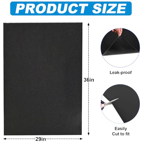 AAIN Oil Spill Mat (29" x 36"), Garage Floor Mat, Absorbent Oil Pad, Premium Maintenance Mat, Waterproof, Protect Garage Surface from Spill & Stain, Reusable, Washable, Durable, Black - style: 29 x 36