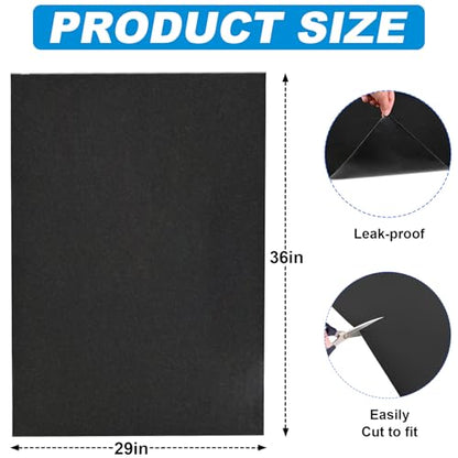 A A IN 29 x 36 Inch Oil Spill Mat for Garage Floor, Premium Absorbent Oil Pad, Waterproof & Reusable, Washable, Durable, Black