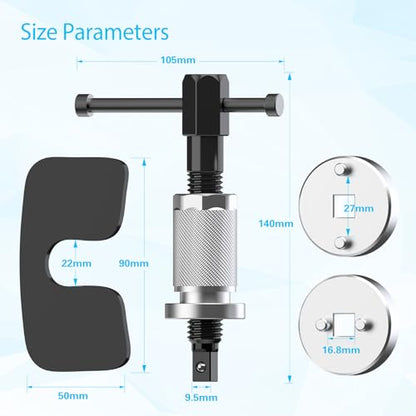 Car Brake Caliper Compression Tool, Car Rear Brake Pad Wind Back Tool, Heavy-Duty Brake Pad Spreader Suitable for Cars & Trucks Brake Pads and Reset Pistons