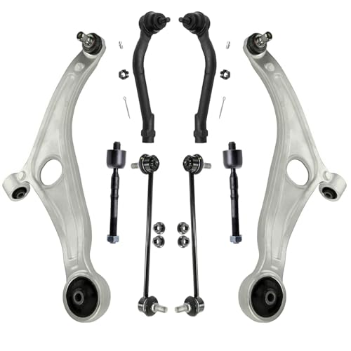 Detroit Axle - 8pc Front End Suspension Kit for Hyundai 15-17 Azera, 14 Sonata, 14-15 Kia Optima, 2 Lower Control Arms w/Ball Joint 2 Sway Bar Links 4 Tie Rod Ends 2014 2015 2016 2017 Replacement - size: 8CS48198/8PC